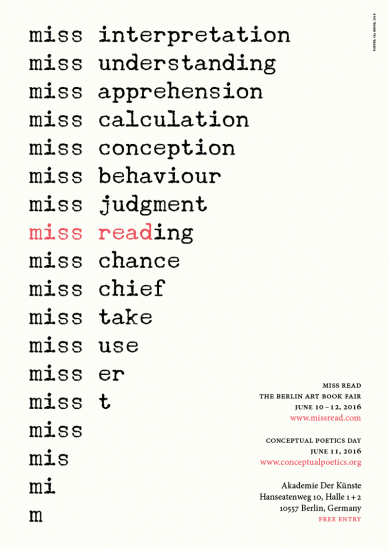 miss read 2016 Poster