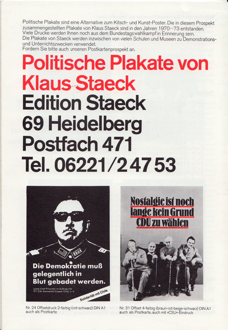politische plakate von staeck 73